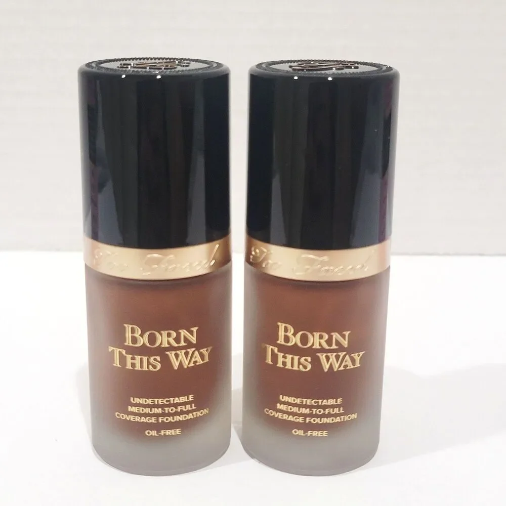 Too Faced Born This Way Lot GANACHE Undetectable Med to Full Foundation 1.0 Oz